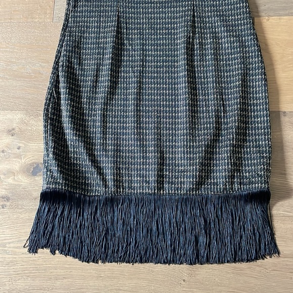 Isaac Mizrahi Live! Petite Always Isaac Lurex Fringe Hem Dress Size MP - Picture 12 of 12